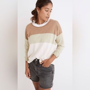 Madewell palmdale pullover sweater in colorblock stripe